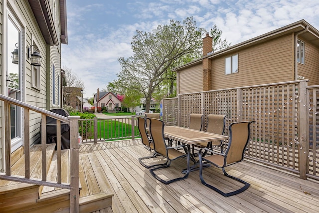 220 N Myrtle Ave, Elmhurst, IL 60126 - deck featuring a grill and outdoor dining space