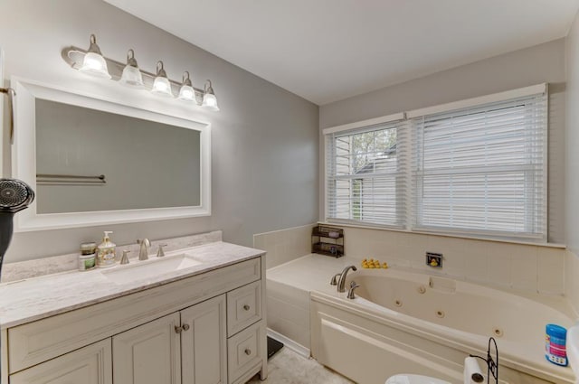 3615 Fairfax Ct E, Aurora, IL 60504 - full bathroom with a tub with jets and vanity