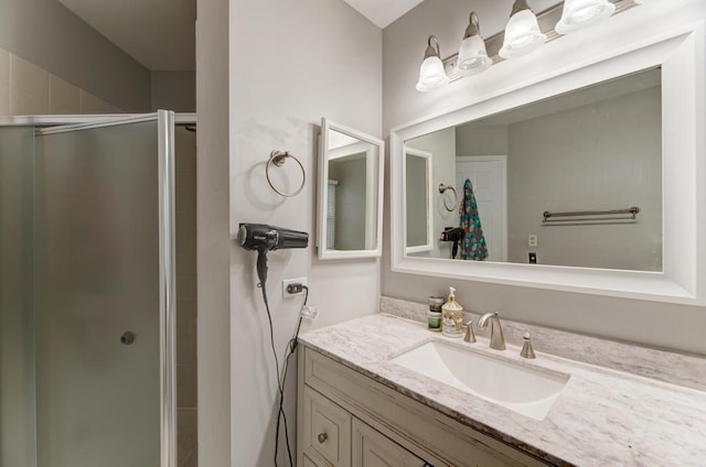 3615 Fairfax Ct E, Aurora, IL 60504 - bathroom featuring a shower stall and vanity