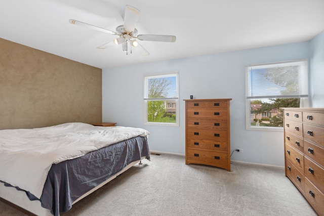 759 Dunmore Ln, Bartlett, IL 60103 - bedroom featuring light colored carpet, baseboards, and ceiling fan