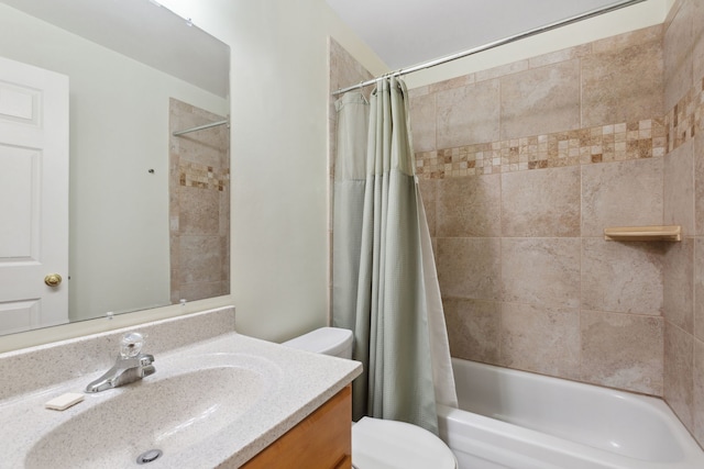 759 Dunmore Ln, Bartlett, IL 60103 - full bathroom with shower / bath combo with shower curtain, toilet, and vanity
