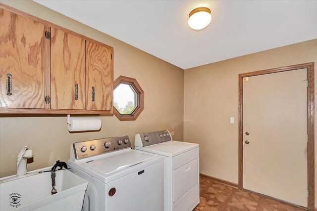 19640 Patricia Ln, Mokena, IL 60448 - laundry room with cabinet space and washing machine and clothes dryer