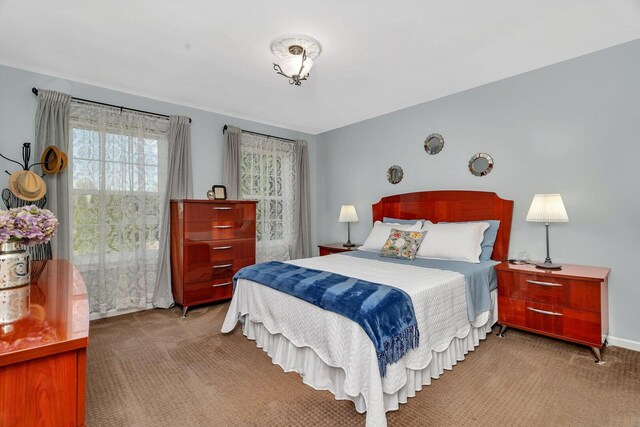 bedroom with carpet