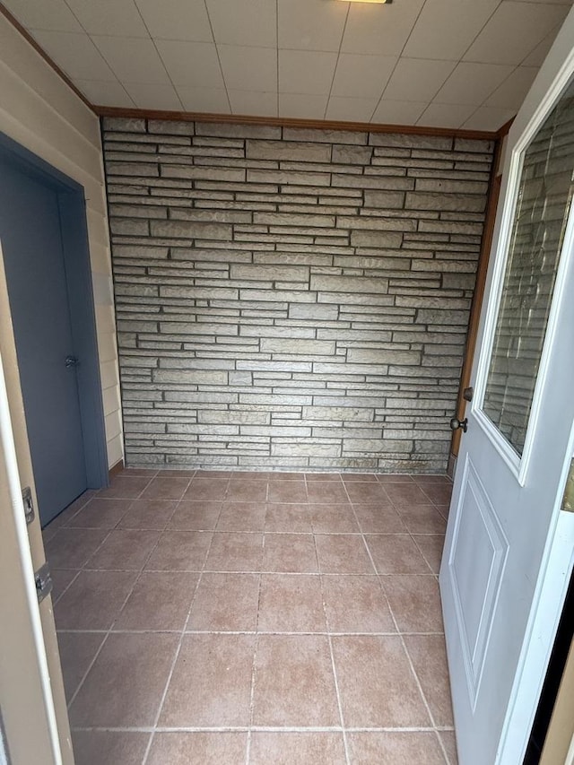 empty room with tile patterned floors
