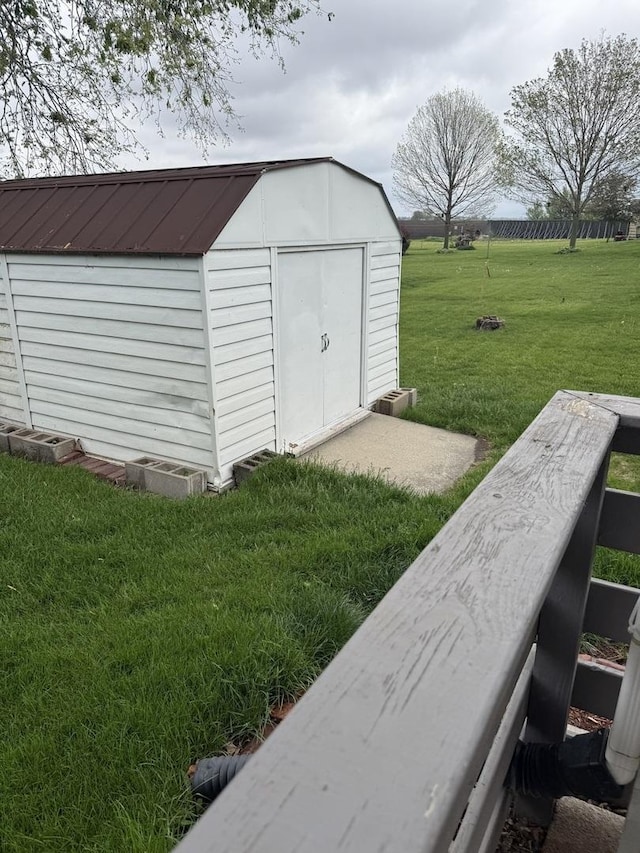 view of shed