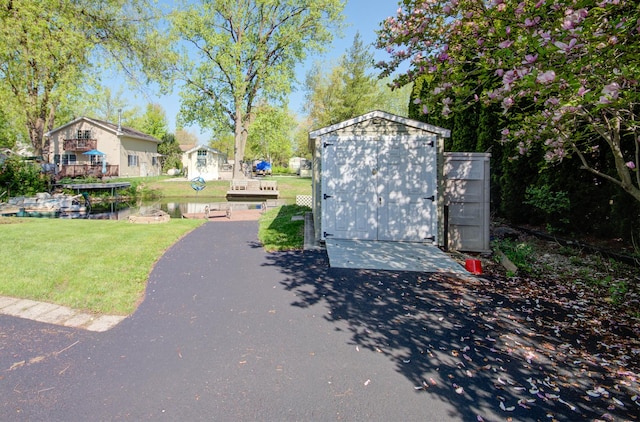 view of shed