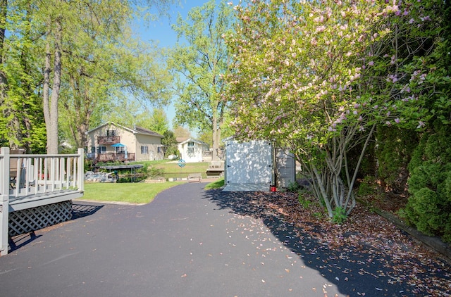 view of asphalt driveway