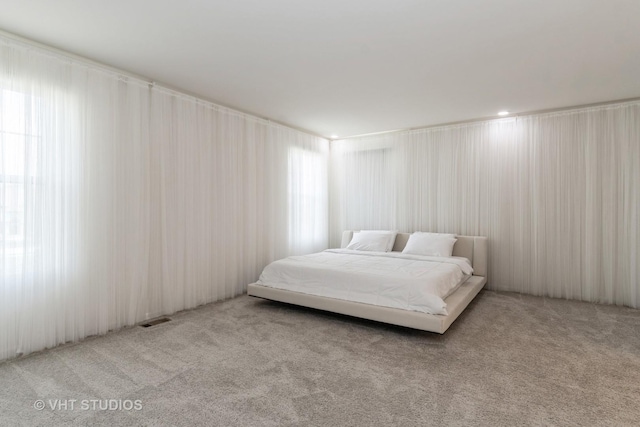 bedroom featuring carpet flooring and multiple windows