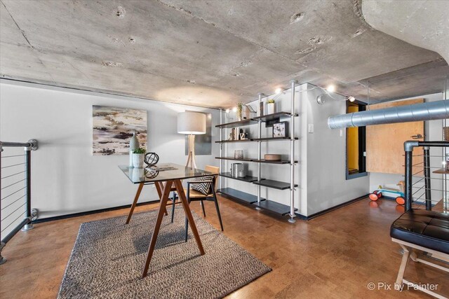 interior space with baseboards