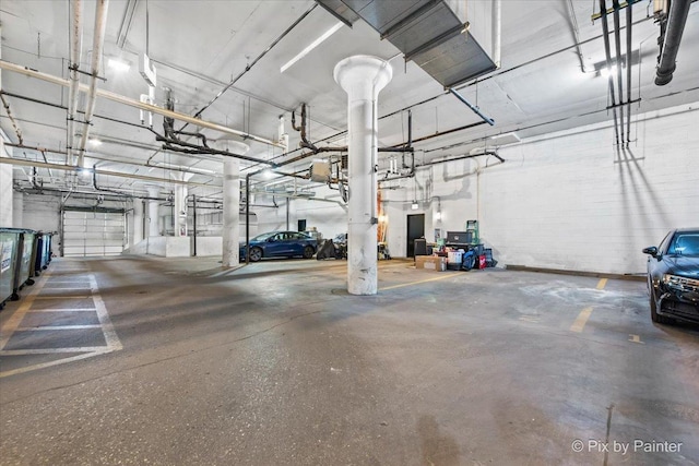 view of parking garage