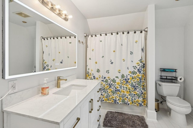 108 N Channing St, Elgin, IL 60120 - bathroom with toilet, tile patterned floors, vanity, and baseboards