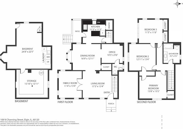 108 N Channing St, Elgin, IL 60120 - property floor plan