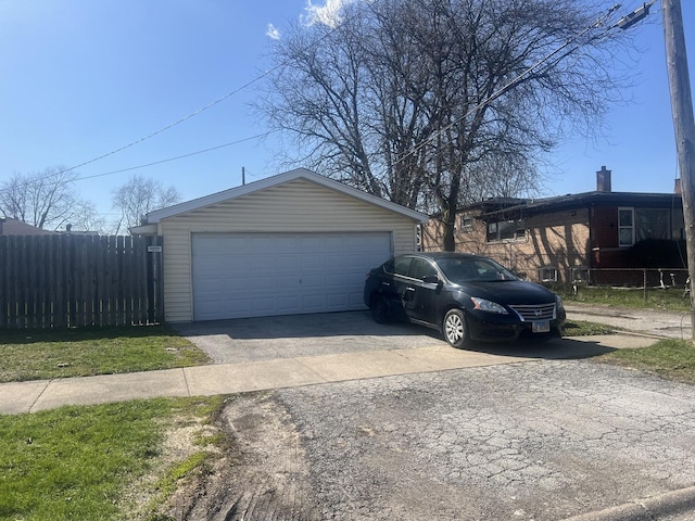 644 E 154th St, Dolton, IL 60419 - detached garage featuring fence