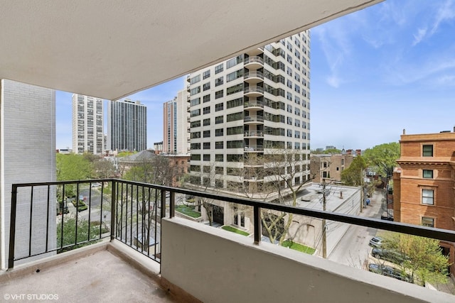 balcony with a city view