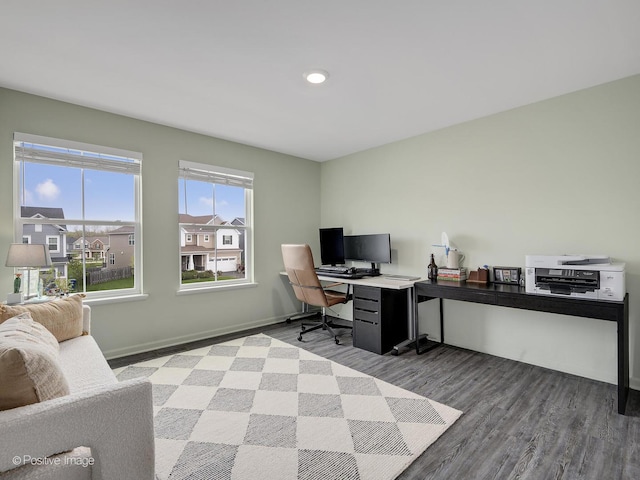 257 Kennedy Dr, Saint Charles, IL 60175 - office with light wood finished floors, baseboards, and recessed lighting
