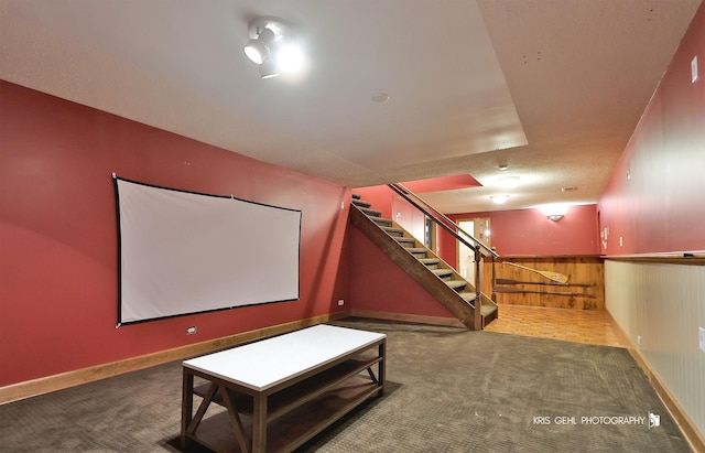view of carpeted cinema