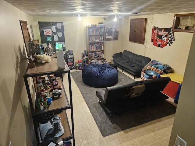 8554 S Daysville Rd, Franklin Grove, IL 61031 - living room with tile patterned floors