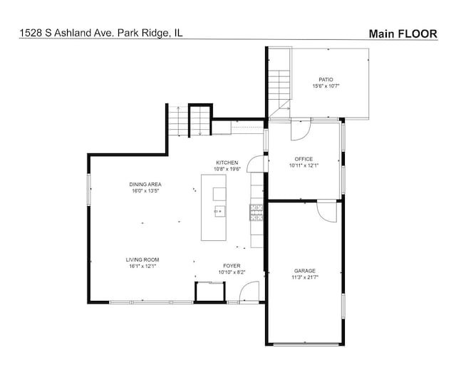 1528 S Ashland Ave, Park Ridge, IL 60068 - floor plan