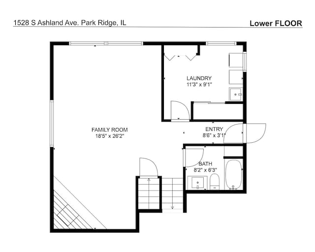 1528 S Ashland Ave, Park Ridge, IL 60068 - floor plan