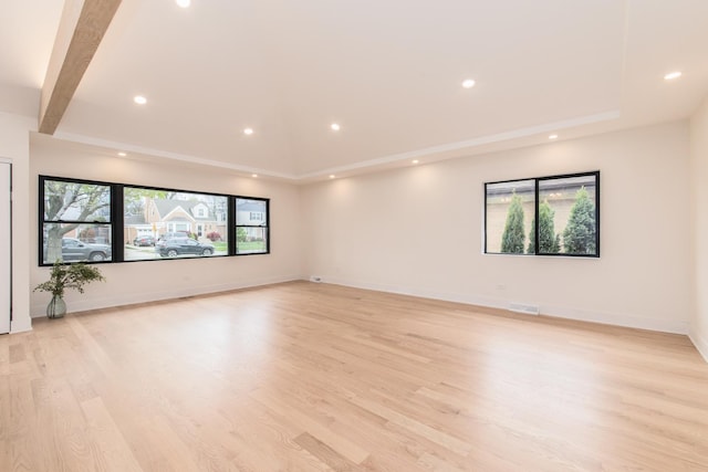 1528 S Ashland Ave, Park Ridge, IL 60068 - unfurnished room featuring recessed lighting, baseboards, visible vents, and light wood-style floors
