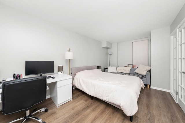 345 N La Salle Dr Unit 1205, Chicago, IL 60610 - bedroom featuring baseboards and wood finished floors
