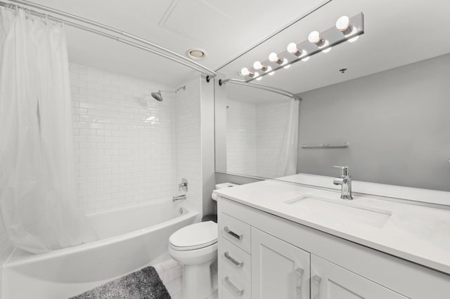 345 N La Salle Dr Unit 1205, Chicago, IL 60610 - full bathroom featuring vanity, toilet, and shower / bath combination with curtain