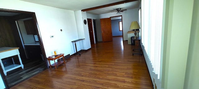 corridor featuring wood finished floors