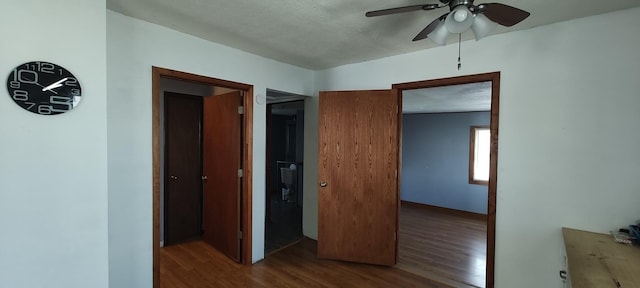 unfurnished bedroom with wood finished floors