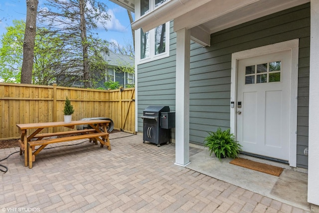 exterior space with fence