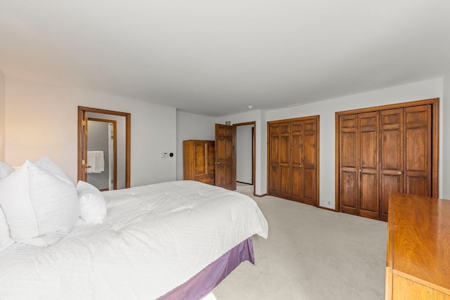 22W281 Mccarron Rd, Glen Ellyn, IL 60137 - bedroom with light colored carpet and two closets