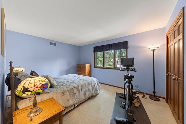 22W281 Mccarron Rd, Glen Ellyn, IL 60137 - bedroom featuring light carpet and a closet