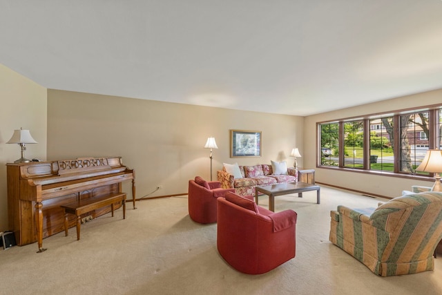 22W281 Mccarron Rd, Glen Ellyn, IL 60137 - living room featuring light colored carpet and baseboards