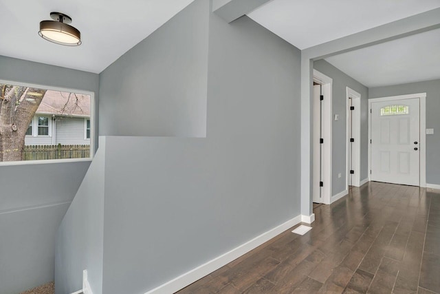 413 Wheeler Ave, Joliet, IL 60436 - corridor featuring baseboards and dark wood-style flooring