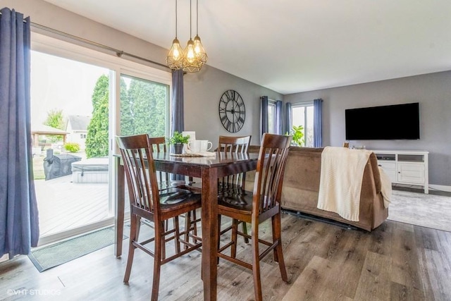 4524 Deames St, Plano, IL 60545 - dining space with wood finished floors and a chandelier