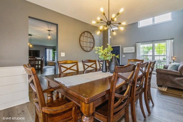 4524 Deames St, Plano, IL 60545 - dining room featuring an inviting chandelier and wood finished floors