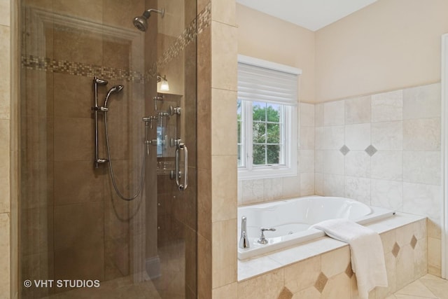 1238 N Illinois Ave, Arlington Heights, IL 60004 - full bathroom with a stall shower and a whirlpool tub