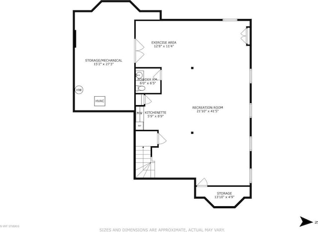1238 N Illinois Ave, Arlington Heights, IL 60004 - view of floor plan / room layout