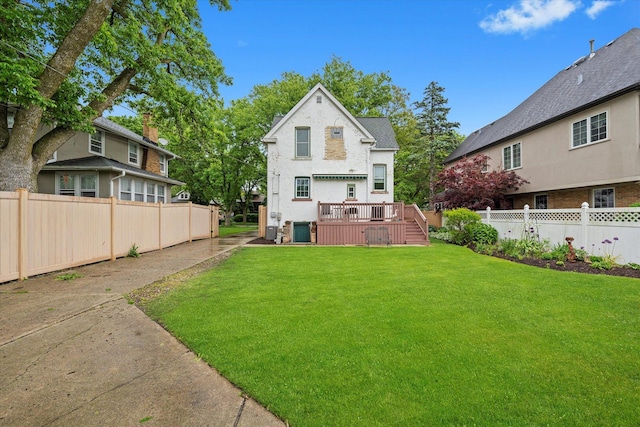 606 N Brainard Ave, La Grange Park, IL 60526 - back of house featuring a deck and stairs