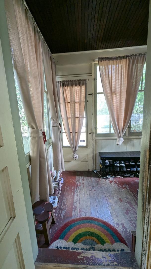 interior space with hardwood / wood-style flooring