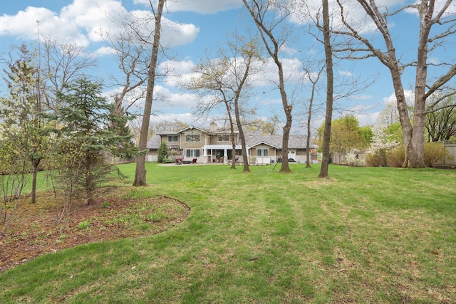 view of grassy yard