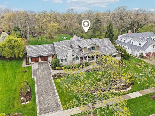 aerial view of property and surrounding area