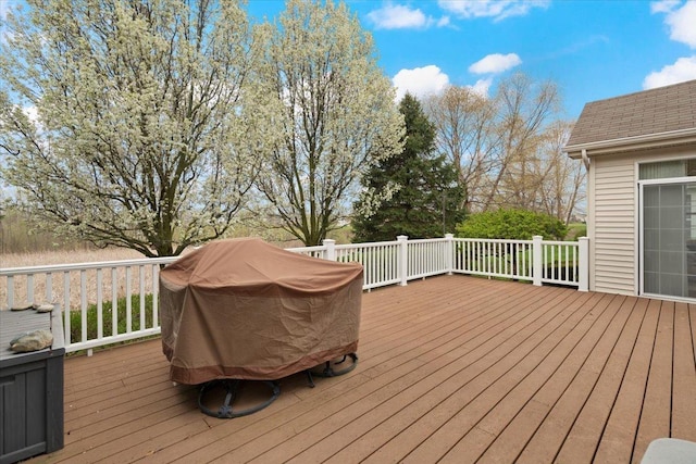 deck with grilling area