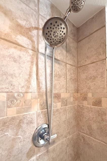 details with tiled shower