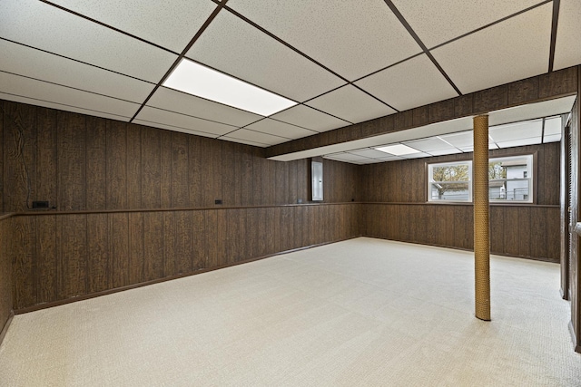 18624 W Pamela Pl, Gurnee, IL 60031 - basement featuring wood walls and light carpet