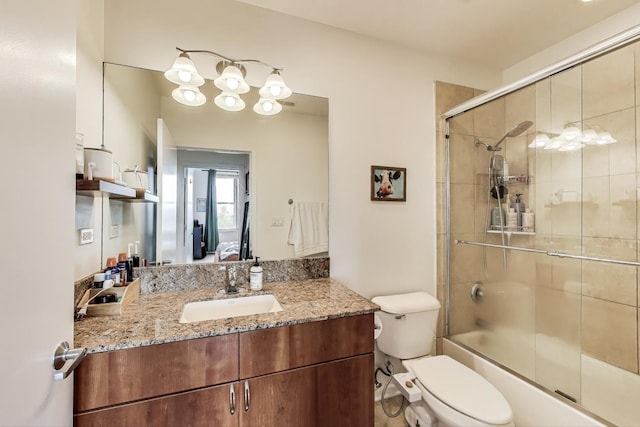 full bath with vanity and toilet