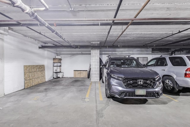 view of parking garage