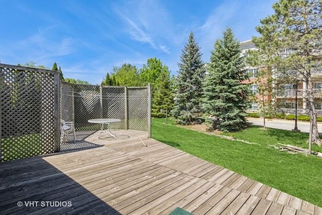 2339 N James Ct, Arlington Heights, IL 60004 - wooden terrace with a lawn