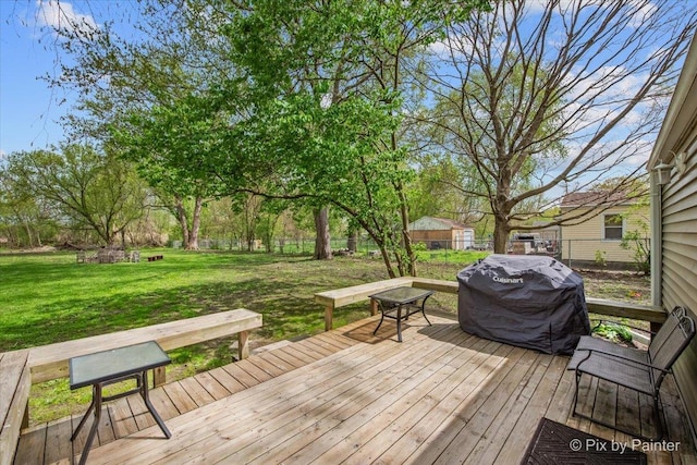 2381 Elm Rd, West Chicago, IL 60185 - wooden deck with area for grilling