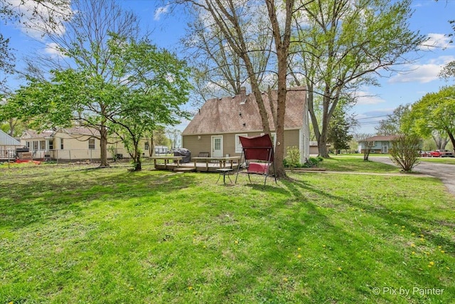 2381 Elm Rd, West Chicago, IL 60185 - view of yard featuring a wooden deck