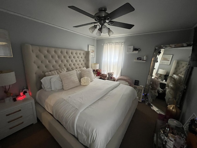 5834 S Keeler Ave, Chicago, IL 60629 - bedroom featuring ceiling fan and ornamental molding